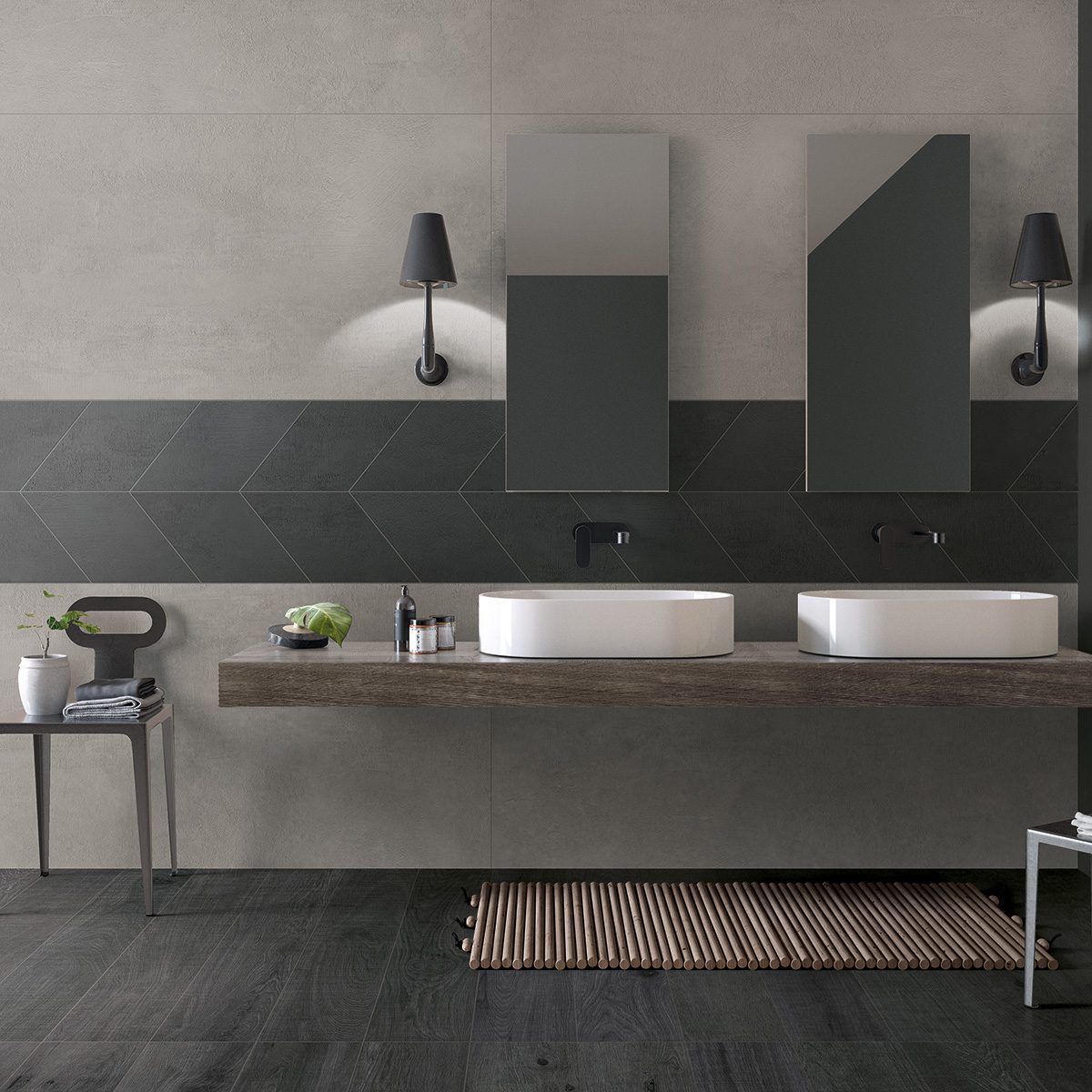 8x48 Contour Wood Charcoal Matte - Image 2