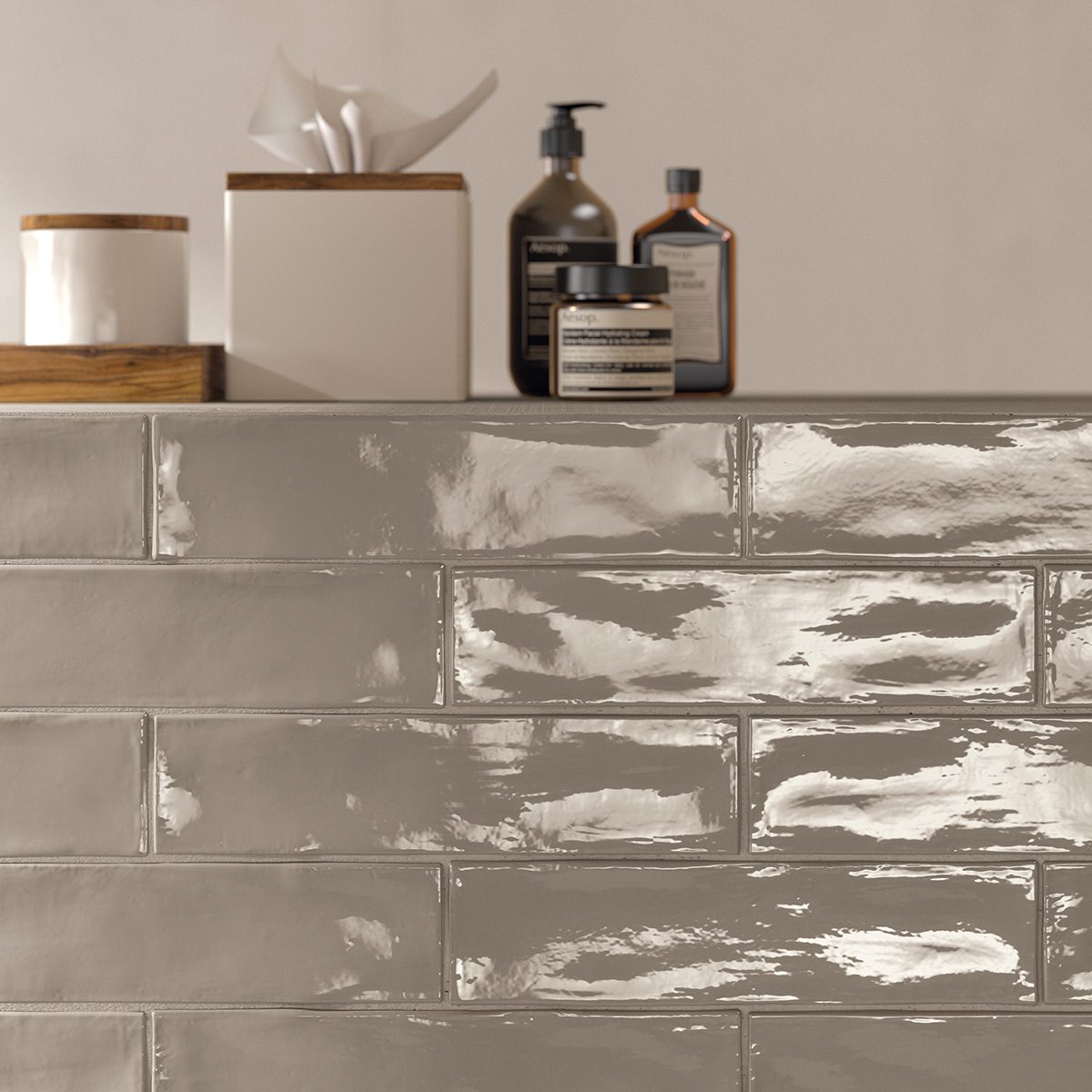 3x12 Contour Sand Subway Glossy - Image 2