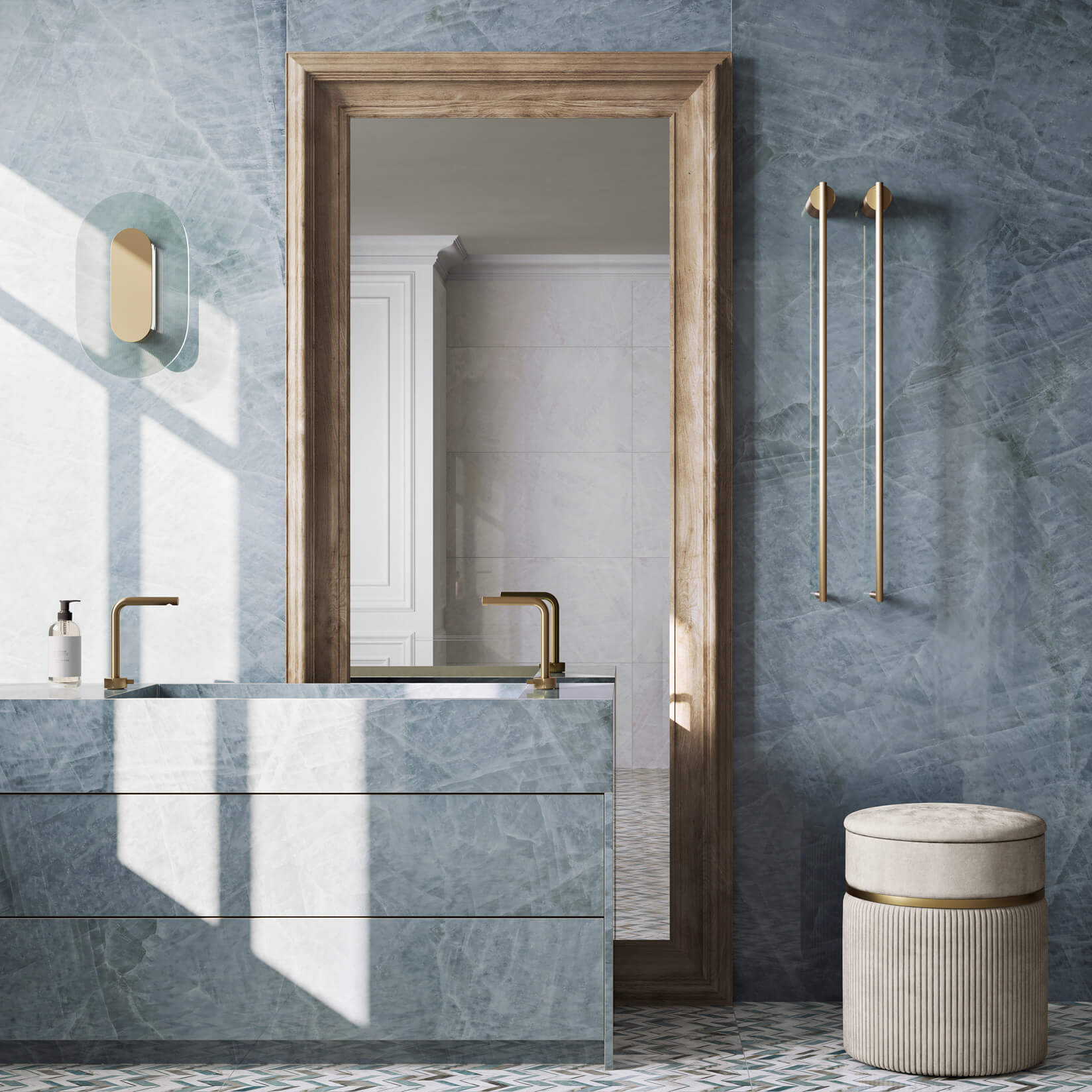 12x24 Costella Blu Satin - Image 2